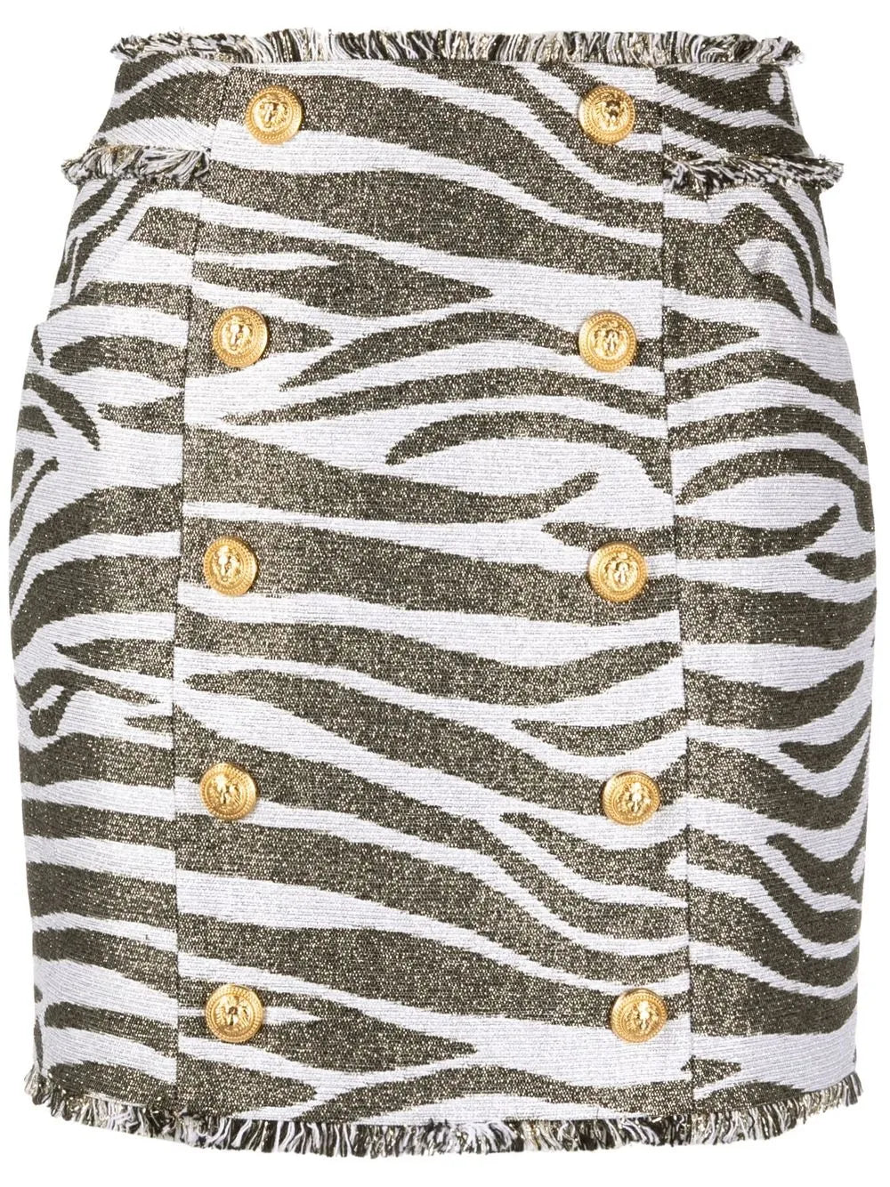 Zebra Print High-Waisted Miniskirt