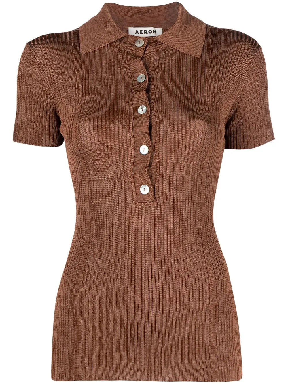 Ribbed Polo Top