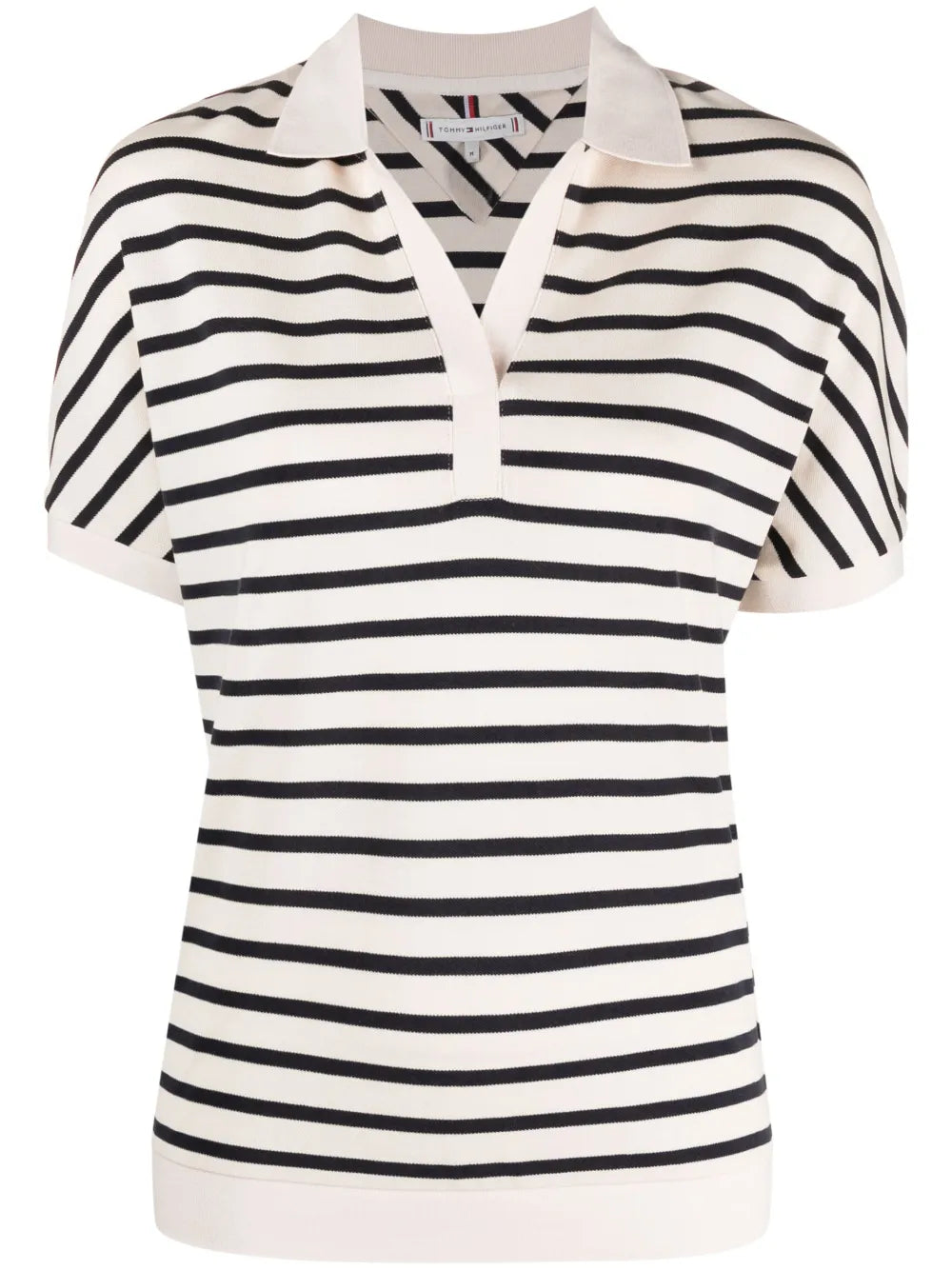 Striped Split-Neck T-Shirt