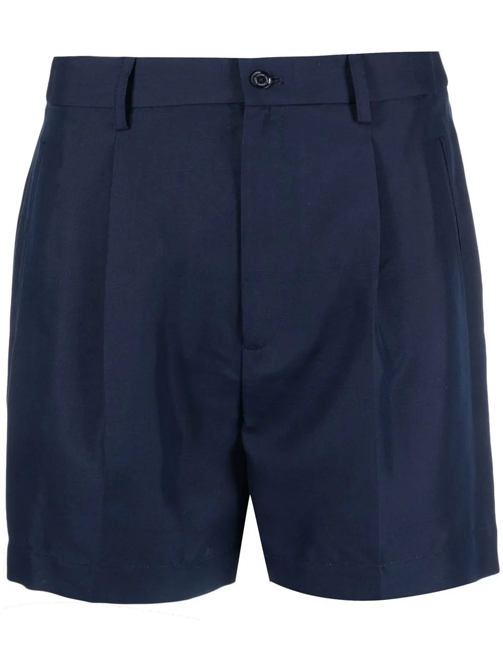 Pleated Silk Shorts
