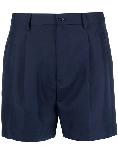 Pleated Silk Shorts