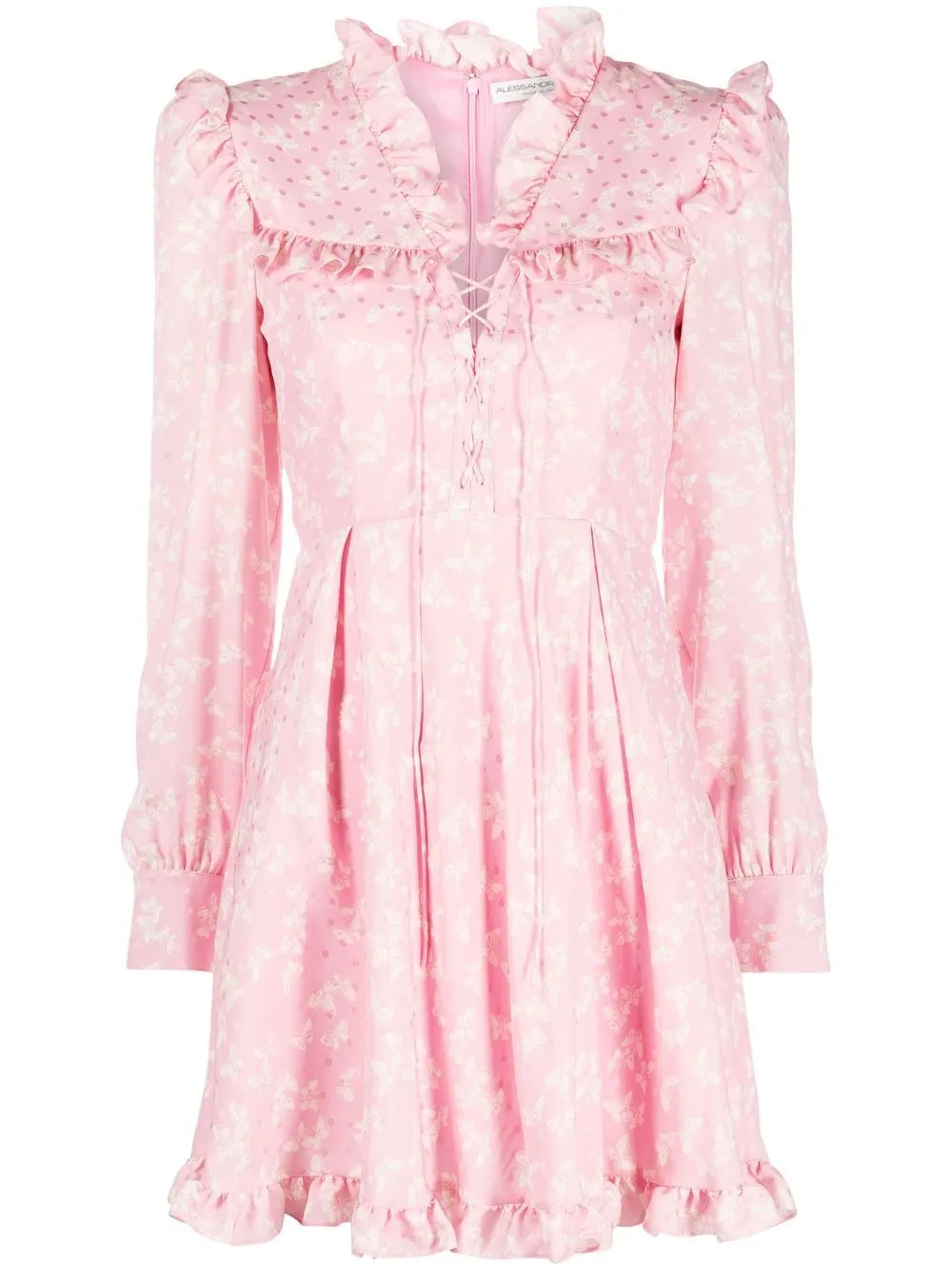 Floral-Print Ruffled Minidress