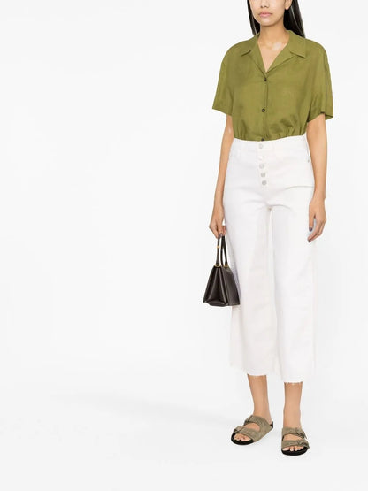 Cropped Wide-Leg Jeans