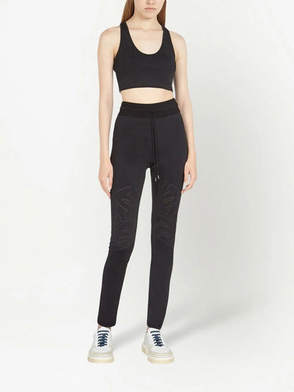 Logo-Detail Drawstring Leggings