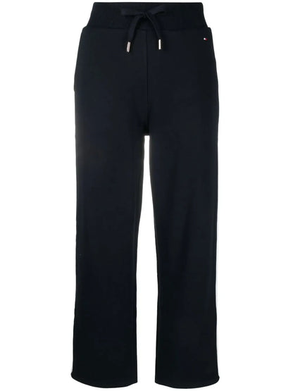 Striped-Trim Terry Track Pants