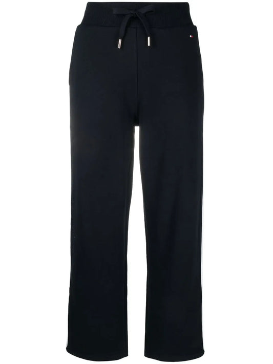 Striped-Trim Terry Track Pants