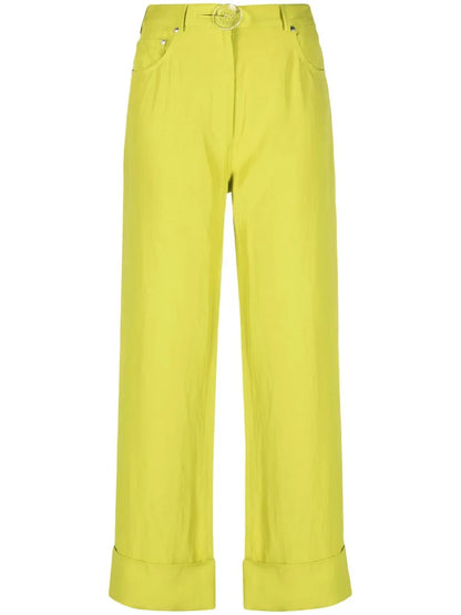 High-Waisted Straight-Leg Trousers