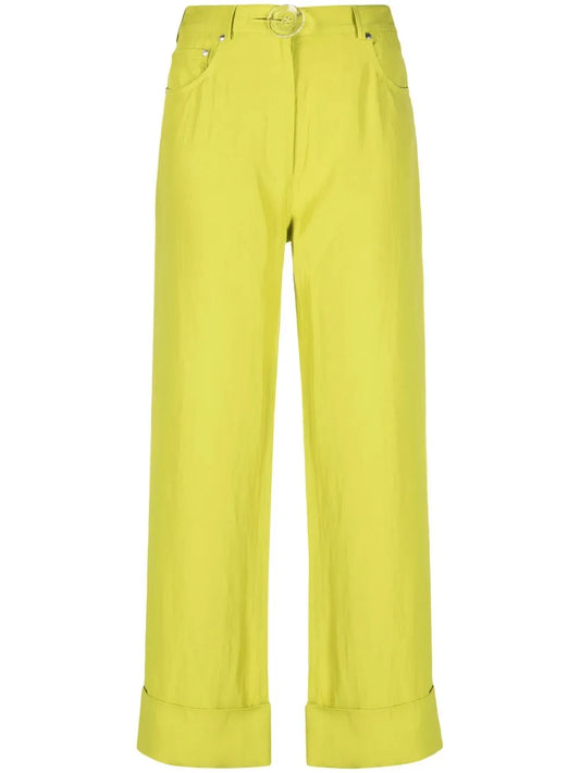 High-Waisted Straight-Leg Trousers
