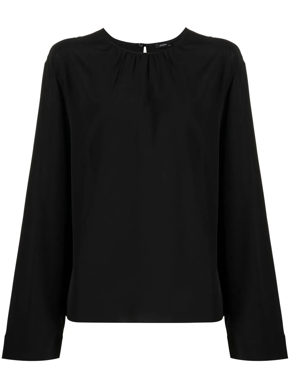 Gathered-Neck Silk Blouse