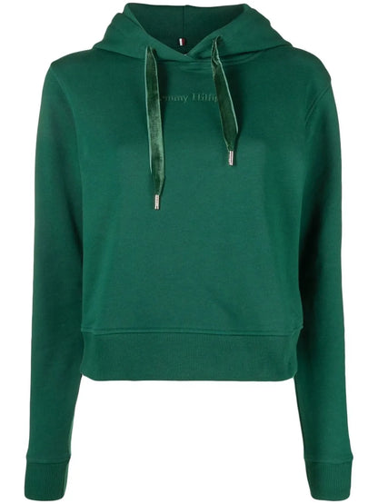 Logo-Embroidered Long-Sleeve Hoodie