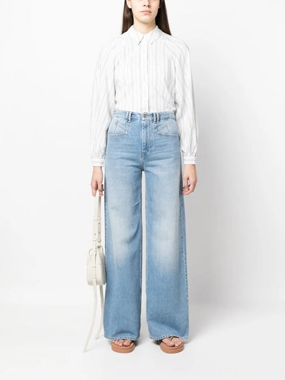 Viscose Stripe Raglan Shirt