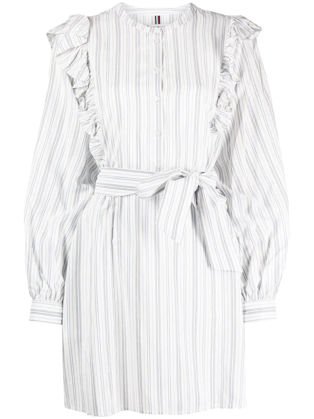 Regular Stripe Short Ruffle Dress