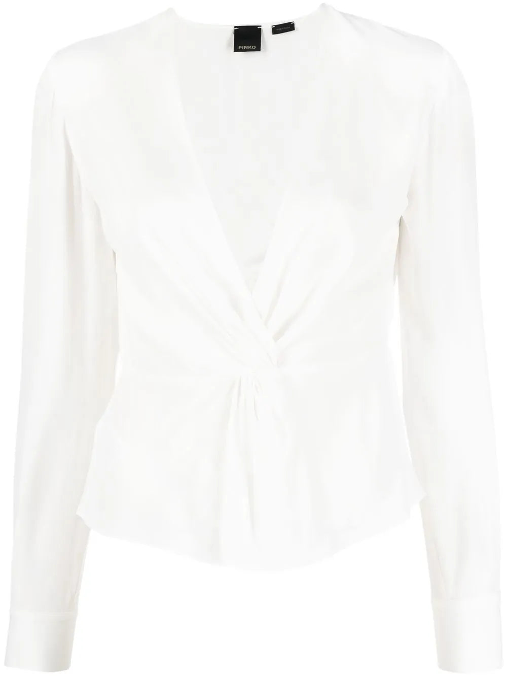 Twisted V-Neck Blouse