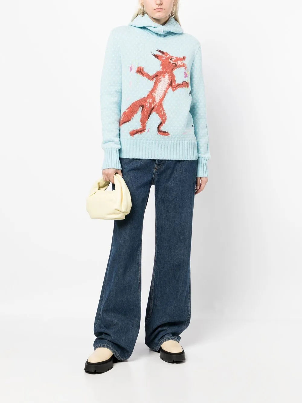 Printed Knit Hoodie