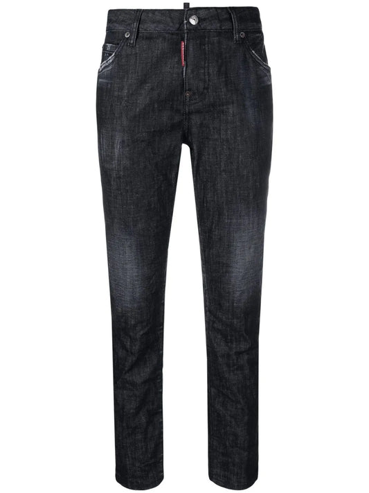 Tapered Leg Denim Jeans