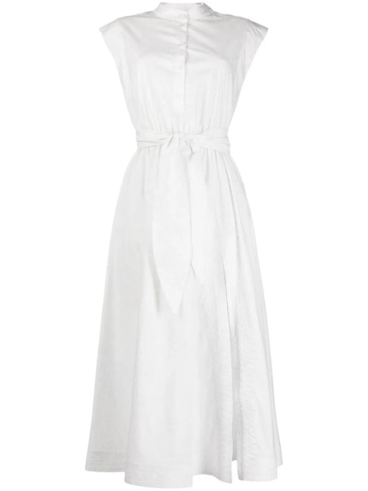 Sleeveless Belted Midi Dress