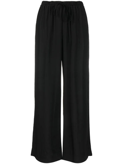 Wide-Leg Drawstring-Waist Trousers