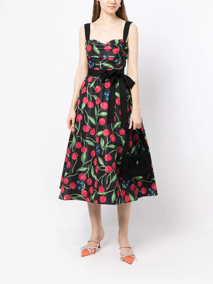All-Over Cherry-Print Dress
