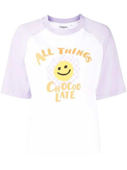 Flower-Print Raglan T-Shirt