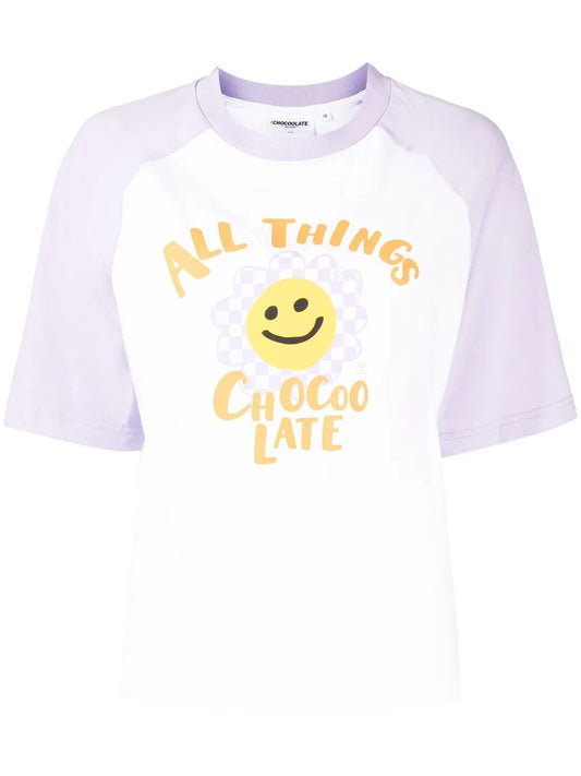 Flower-Print Raglan T-Shirt