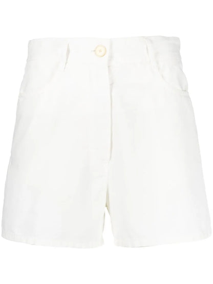 Cotton Canvas Short Shorts