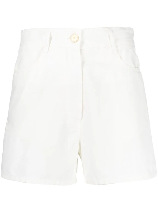 Cotton Canvas Short Shorts
