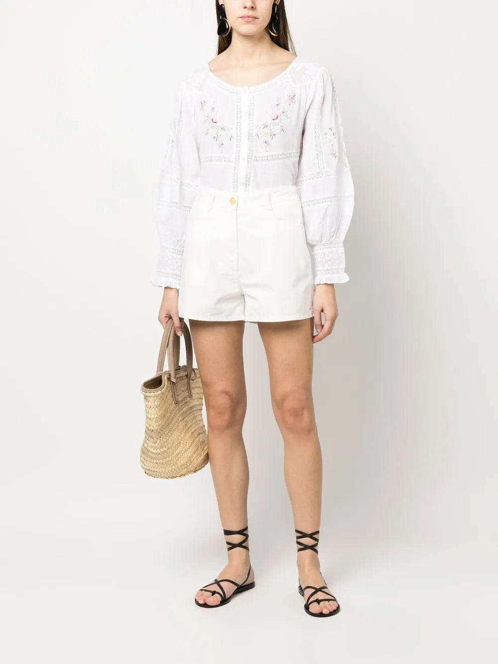 Cotton Canvas Short Shorts