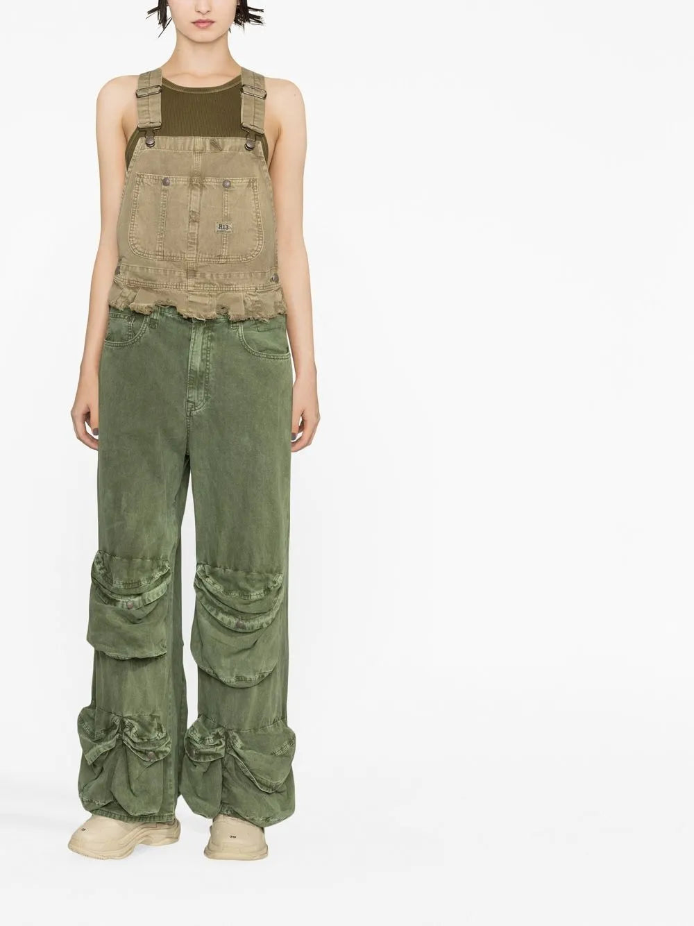 Utility Multi-Pocket Wide-Leg Jeans