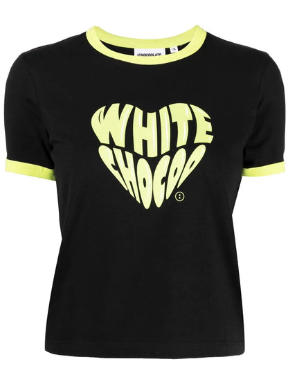 Heart-Print Short-Sleeved T-Shirt