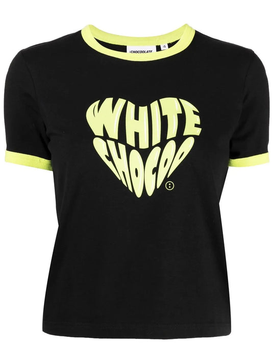 Heart-Print Short-Sleeved T-Shirt