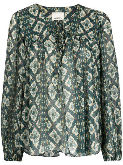 Ametissa Tie-Front Blouse