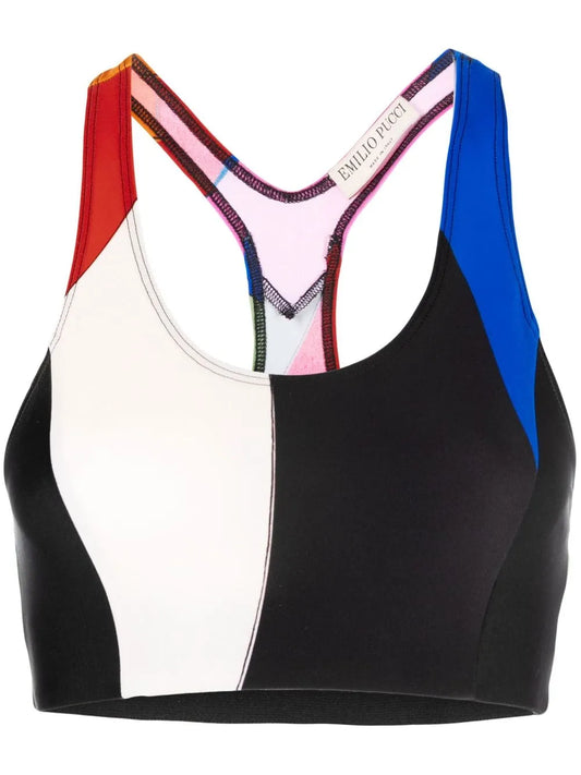Goccia-Print Racerback Cropped Top