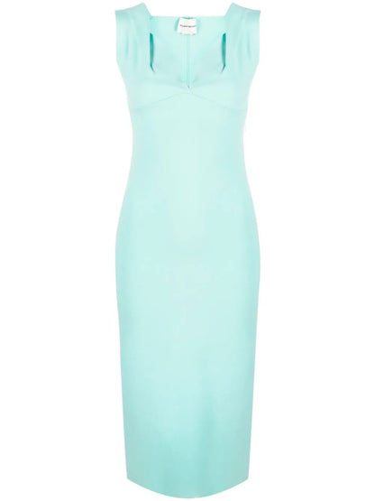 Sweetheart-Neck Midi Dress