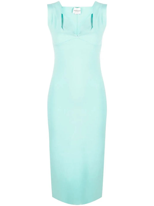 Sweetheart-Neck Midi Dress