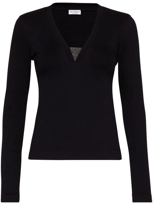 Monili-Embellished T-Shirt