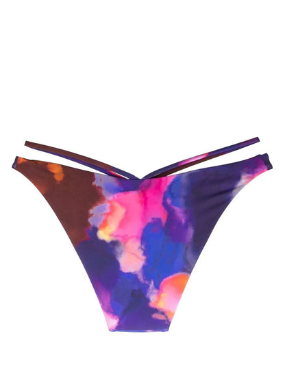 Emmalynn Watercolour-Print Bikini Bottoms