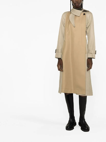 Two-Tone Buttoned Coat