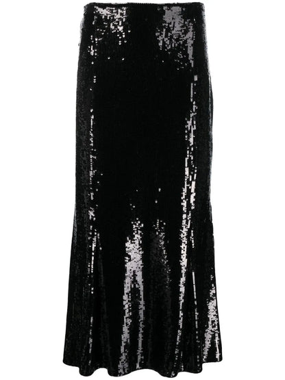 Levine High-Waisted Sequin Skirt