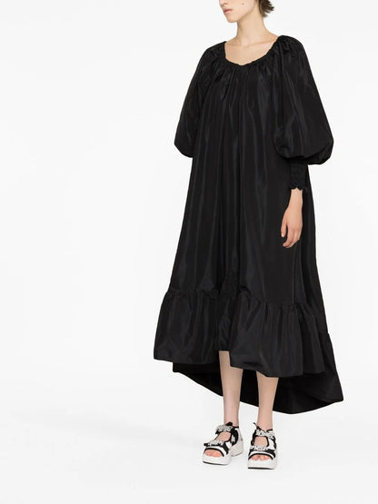 Puff-Sleeve Maxi Dress