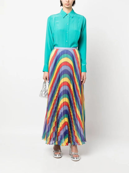 Pointed Collar Buttoned Shirt