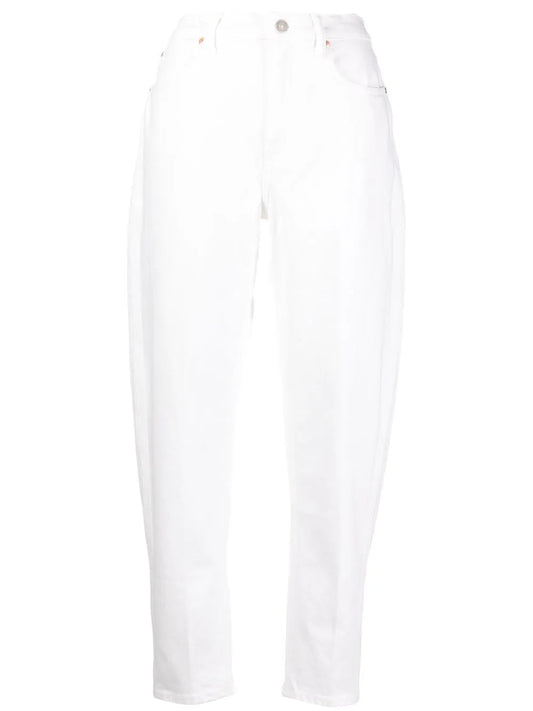 High-Waisted Cotton Jeans