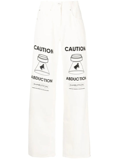 Graphic Straight-Leg Jeans