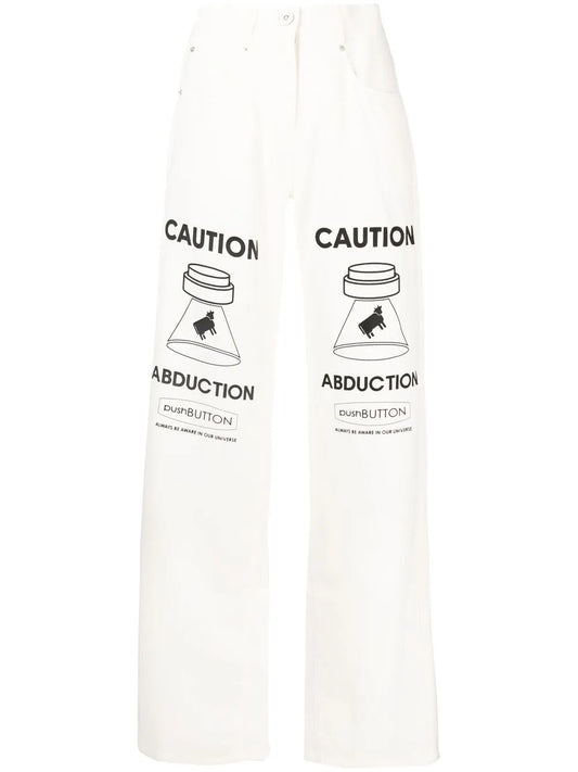Graphic Straight-Leg Jeans