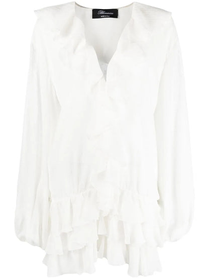 Fil Coupé Ruffled Blouse