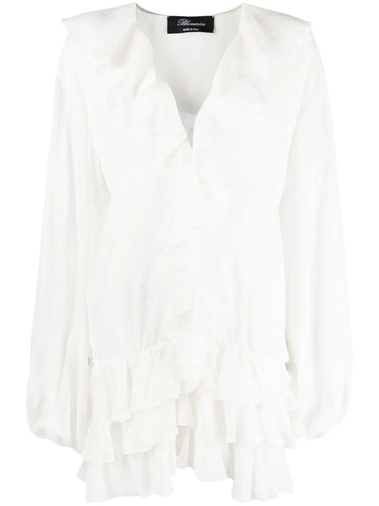 Fil Coupé Ruffled Blouse