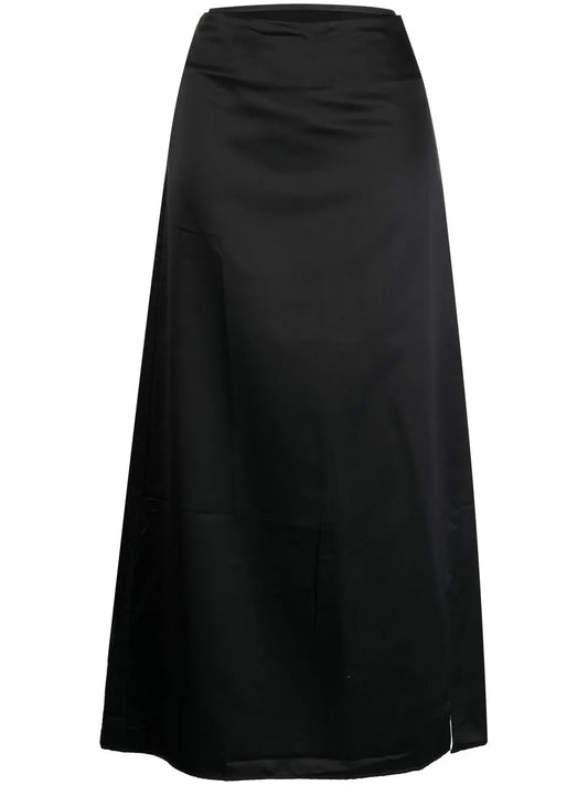 High-Waist Strap Midi Skirt