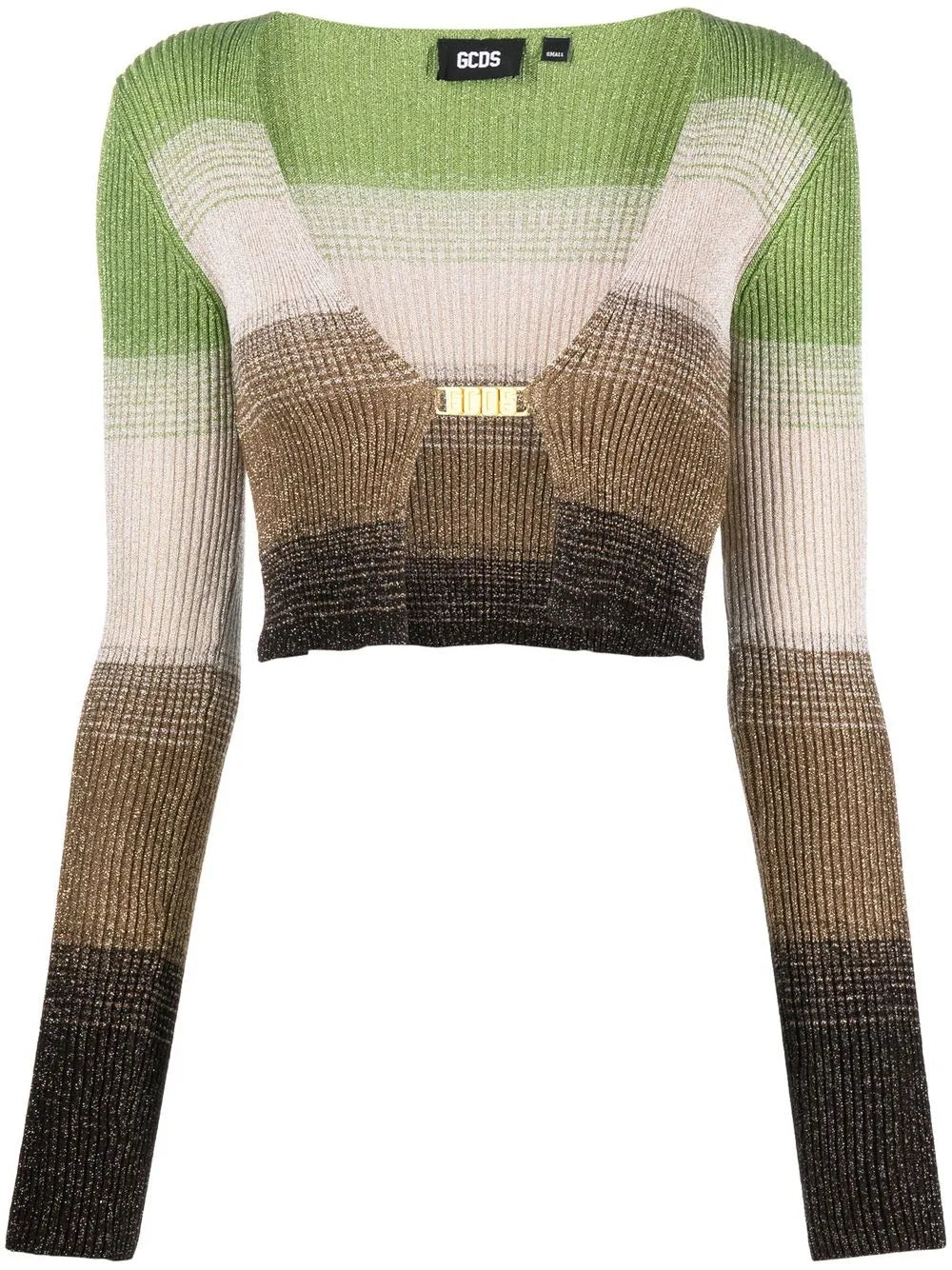 Degradé-Effect Lurex Cropped Cardigan
