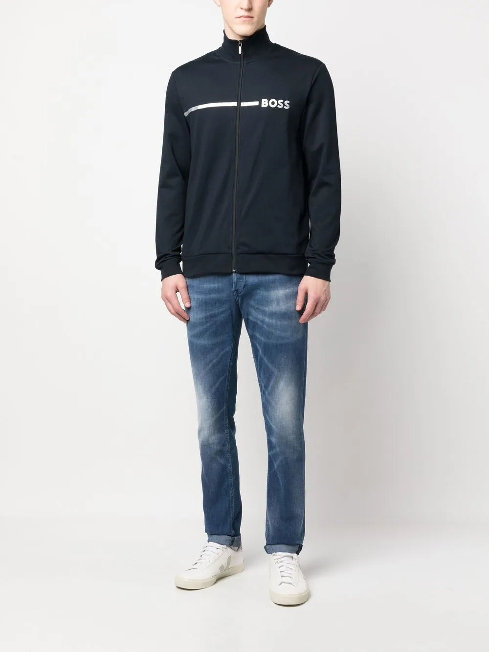 Mid Wash Slim-Cut Jeans