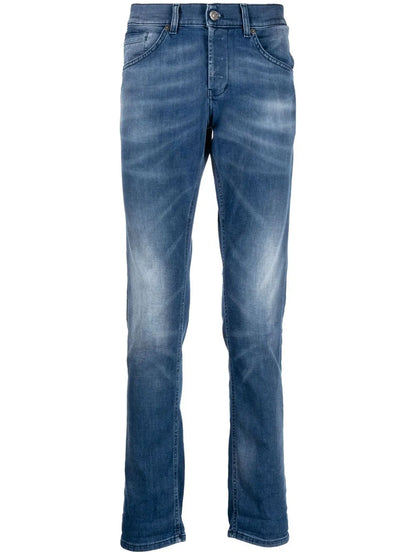 Mid Wash Slim-Cut Jeans