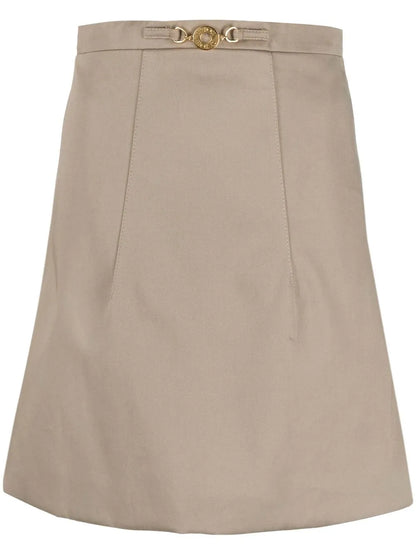 Logo-Plaque High-Waisted Skirt